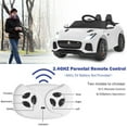 thumbnail image 6 of Costway 12V Jaguar F-Type SVR Licensed Kids Ride On Car Motorized Vehicle w/ MP3 White, 6 of 9