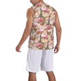 thumbnail image 2 of Sikiie Rose Flowers Basketball Jersey Reversible Men's Mesh Athletic Sports Shirts Training Practice S-4XLLarge, 2 of 6