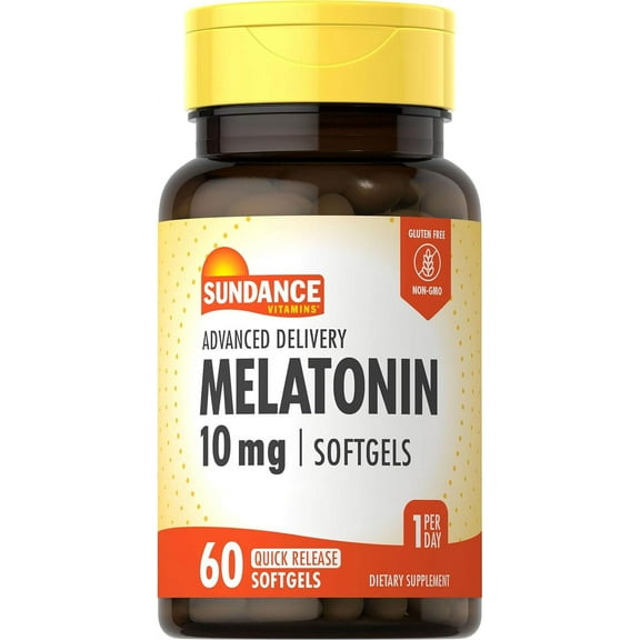 Melatonin 10mg | 60 Softgels | For Men and Women | by Sundance