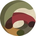 thumbnail image 1 of Ahgly Company Machine Washable Indoor Round Transitional Ginger Brown Green Area Rugs, 8' Round, 1 of 7