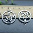 thumbnail image 6 of U8MO 20/50pc Retro Circle Pentagram Alloy Charms Pendant Jewelry Making DIY 26*21mm-20pcs, 6 of 8