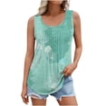 thumbnail image 4 of AUNVITO Women's Summer Tank Top Round Neck Loose Fit Sleeveless Casual Comfortable Plus Size for Everyday Wear, 4 of 5