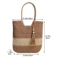 thumbnail image 3 of Jiibva Straw Beach Bag Woven Tote Bag with Tassels Large Shoulder Bag for Women Straw Handbags Rattan Boho Bag, 3 of 7