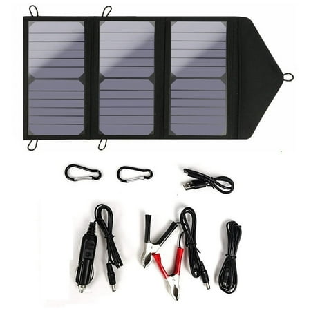 

30W Foldable Solar Panel Charger Waterproof Portable Outdoor Charge Plate for Mobile Phone Power Bank Hiking Camp Type B