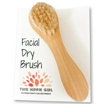 Facial Dry Brush, Dry Face Brush, Facial Exfoliating Brush, Scrubber Natural Bristle for Face Massage, Face Circulation, Facecare tool