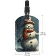 thumbnail image 6 of Square 2Pack PU Leather Christmas Snowman Cruise Luggage Tag with Privacy Cover and Name ID Tag for Travel Handbags Backpacks Luggage Tags, 6 of 6