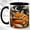 Black, variant on Cozy Fox Coffee Mug, Cottage Woodland Mug, Ceramic 11 oz