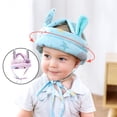 thumbnail image 4 of Sombrero protector para bebés Sunnimix casco de seguridad suave y transpirable Rosado morado, 4 of 8