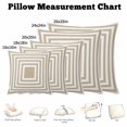 thumbnail image 5 of Throw Pillow Covers, Beige White Geometric Decorative Throw Pillow Covers 20x20 Inch, Square Minimalist Modern Square Linen Pillow Cases for Couch/Living Room/Sofa, 5 of 9