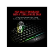 MSI Vigor GK30 Gaming Keyboard & GM11 Gaming Mouse Combo - Mechanical Membrane Switches, 6-Zone RGB, Water Repellent & Splash-Proof, 5000 DPI - Black