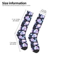thumbnail image 3 of Bingfone Compression Socks for Women and Men Long Socks for Running Athletic Cycling Nurse-crystal flower Skull, 3 of 8