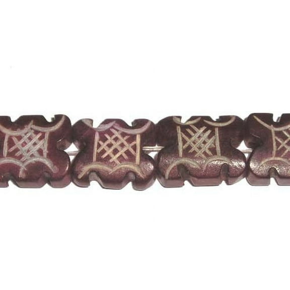 14x16x6mm 25 Beads Dark Red Antiqued Jade Carved Rectangle Beads Genuine Gemstone Natural Jewelry Making