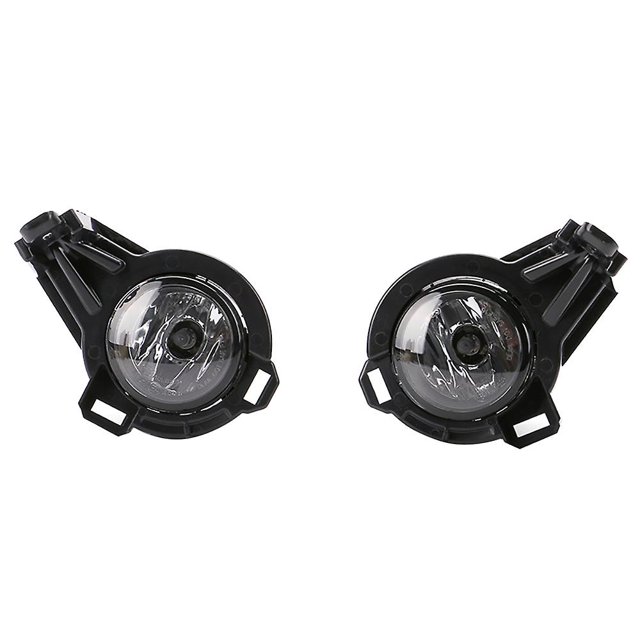 Par de cubiertas de faros antiniebla halógenos con cable de bombilla e interruptor para Juke 2011-14 Accesorios Negro, Negro