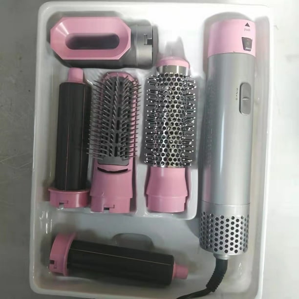 Peine de aire caliente 5 en 1, rizador automático, peine para peinar, secador de cabello liso, húmedo y seco
