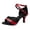 Red, variant on Women's Pract𝗂ce Dance Shoes Adjustable Crisscross Ankle Straps Sandals P𝘦𝘦p Toe Soft Sole Slides for Profess𝗂onal Ballroom Sa𝗅sa Daliy Wear