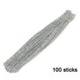 thumbnail image 2 of 100Pcs Glitter Chenille Stems Flexible Bendable Plush Tinsel Stems Kids Educational DIY Craft Supplies Toys Crafting-Silver, 2 of 8