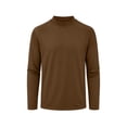 thumbnail image 5 of Fnooota Men's Thermal Tops, Fall Winter Mock Neck Long Sleeve Casual Base Layer Clothing Coffee Size M, 5 of 5