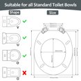 thumbnail image 4 of Nastarki Elongated Toilet Seat, Slow Close Wood Toilet Seats, Wooden Toilet Seats with Strong Alloy Hinges, 4 of 8