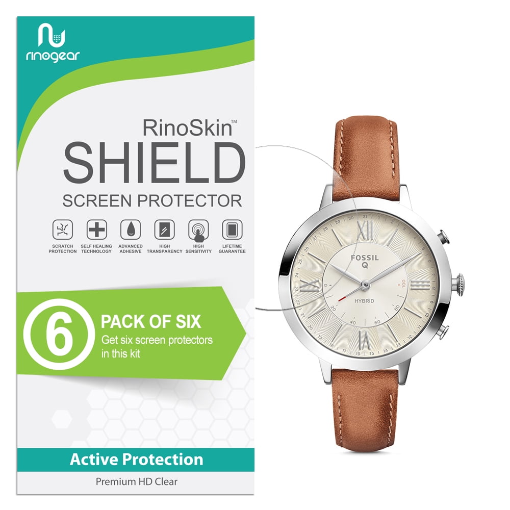 (6-Pack) Fossil Hybrid Smartwatch Q Jacqueline Screen Protector Full Coverage RinoGear Flexible