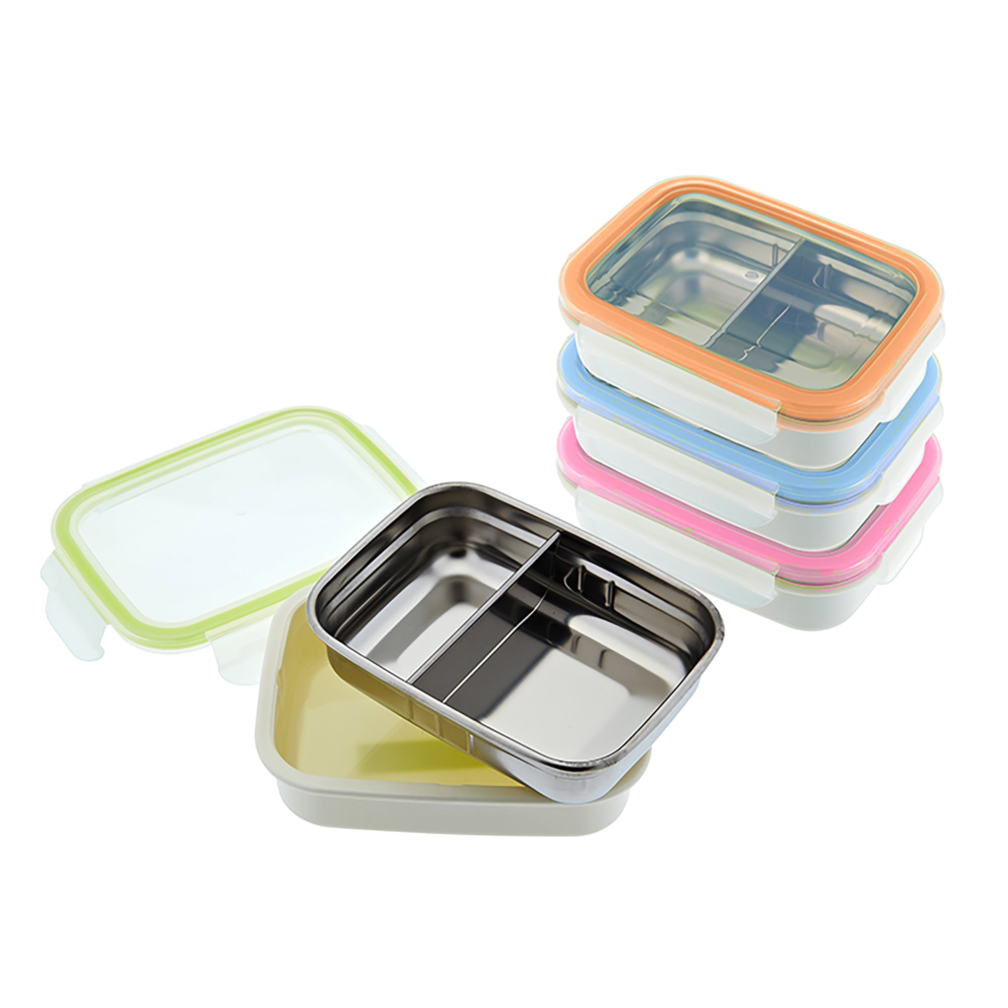 Innobaby Keepin' Fresh Stainless Steel Divided Bento Snack Box with Lid for  Kids and Toddlers, Removable Divider, BPA Free, 19 oz, Aqua
