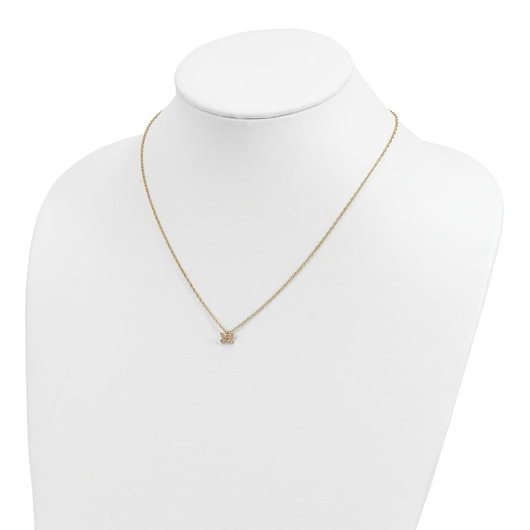 10k Tri Color Black Hills Gold Butterfly Necklace