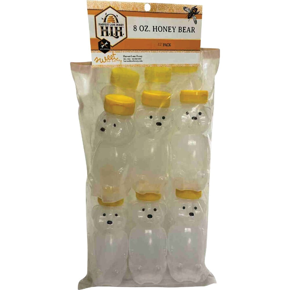 Harvest Lane Honey HONEYJAR-8-6 Honey Bear, Plastic, 8-oz., 6-Pk. - Quantity 1