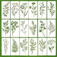 thumbnail image 2 of Rbaofujie 18pcs Grass Template Roll Grass Pattern Painting Template Hollow Out Painting Template Hand Drawn Graffiti Spray Pattern Painting Assistance, 2 of 4