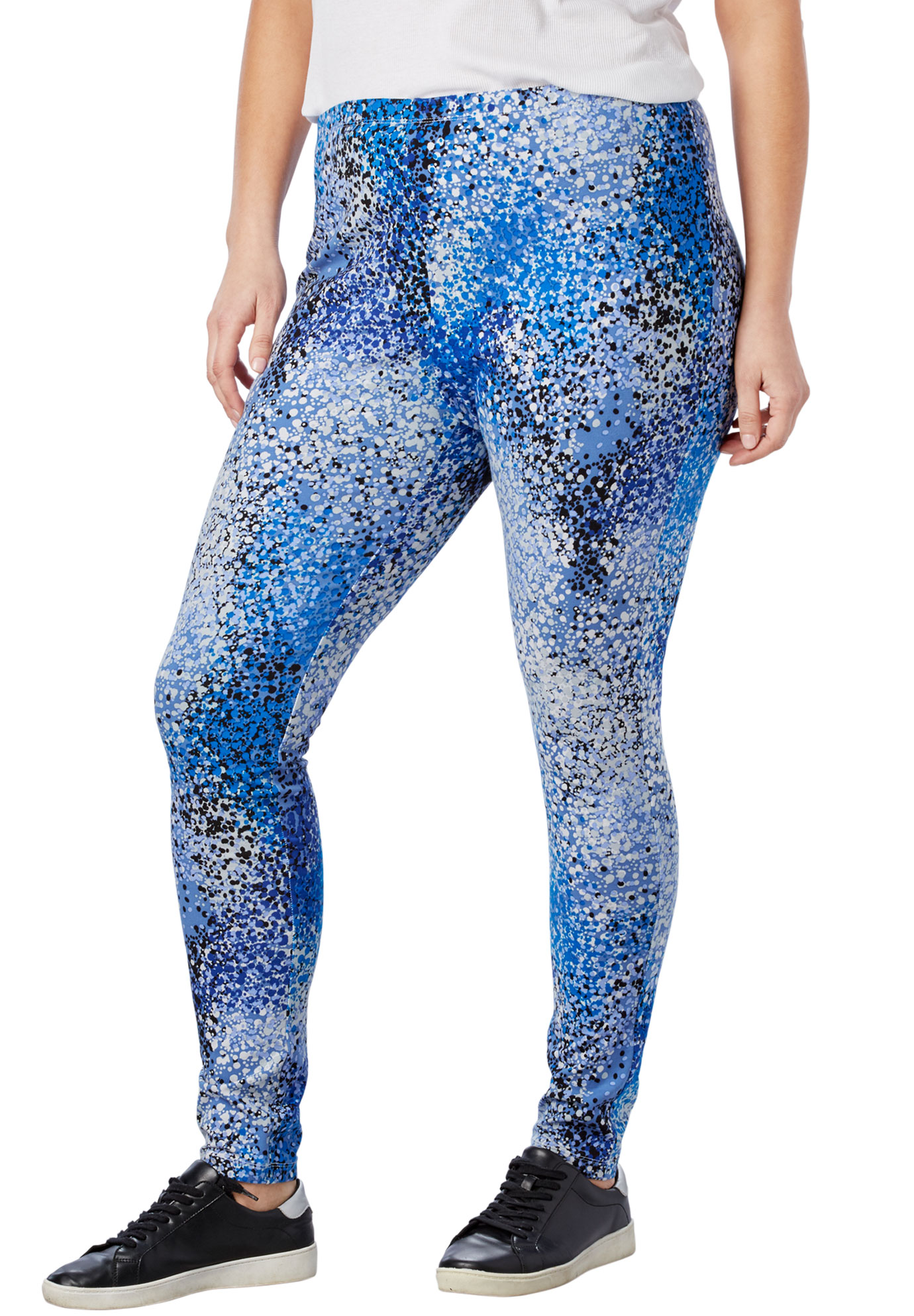 Woman Within Womens Plus Size Petite Stretch Cotton Legging