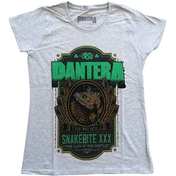 Pantera Ladies T-Shirt: Snakebite XXX Label (Large)