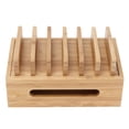 thumbnail image 2 of Tablet Organizer, Storage Bracket Bamboo Desktop Multifunction  For Office, 2 of 8