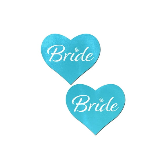 Pastease - Nipple Pasties - Love: Robin's Egg Blue 'Bride' Heart - 3" x 2.5"
