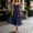Navy, variant on QUNYINEY Black Women's Summer Dresses Midi A Line Sleeveless Sundress Chiffon Loose Fit Casual Crew Neck Flowy Dresses