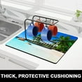 thumbnail image 2 of Dish Drying Mat, 16x18" Absorbent Drying Mat for Kitchen Counter, Cute Heat Resistant Dish Drying Pad Anti-Slip Dish Mat Drying Kitchen Mat, Dish Rack Mats for Bar Counter, Happy Beach, 2 of 5