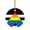 Ally, variant on 1 Pack - LGBTQ+ Rainbow Pride Flag Ceramic Christmas Ornament and Home Decor - 2.85 Inch Round