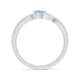 thumbnail image 2 of Angara Natural 0.17 Ct. Aquamarine Three Stone Ring in 14K White Gold for Women (Ring Size: 3), 2 of 9