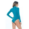 thumbnail image 4 of ACTIVE UNIFORMS Long Sleeve Turtle Neck Body Suit-Breathable Cotton Stretch Leotard (Teal, X-Large), 4 of 6