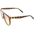 thumbnail image 3 of Oversize Flat Top Aviator Sunglasses Gradient Teardrop Flat Lens 60mm (Tortoise / Orange Yellow), 3 of 4