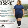 thumbnail image 3 of 6XL Plus Size Womens Compression Stockings for Arthritis 20-30mmHg - Black, 6XL, 3 of 8