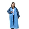 thumbnail image 1 of Raincoat Splicing Pattern Long Cap Rope Design Fashion Hooded Adult Raincoat for Unisex, 1 of 9