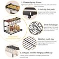 thumbnail image 3 of Coffee Bar Organizer with K Cup Holder, 2-Tier Metal Countertop Station for Pods, Syrups, Mugs, Coffee Condiments & Accessories,No-Assembly Required, Black, 3 of 7