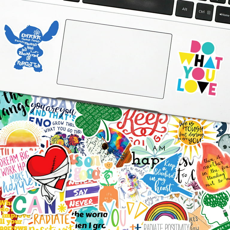 Big Stickers Laptop Decals, 100 PCS Cute Vsco Vinyl Aesthetic Waterproof  Stickers for Teens Kids Stickers for Mug Water Bottles MacBook Skateboard