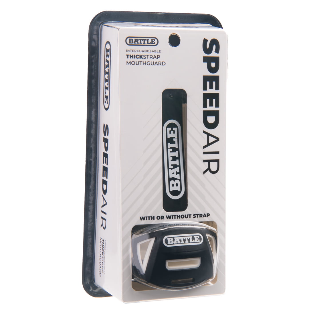 Battle Sports Speed Air Football Mouthguard, Black/White
