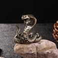 thumbnail image 4 of Zecic Brass Cobras Shelf Decors Accent ,Snake Figurines Tabletop Centerpieces Home Decorations Retro Snake Decorative Objects, 4 of 8