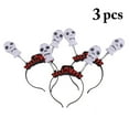 thumbnail image 2 of 3PCS Halloween Hair Hoop Pumpkin Skeleton Head Light up Hair Band Party Headband, 2 of 5