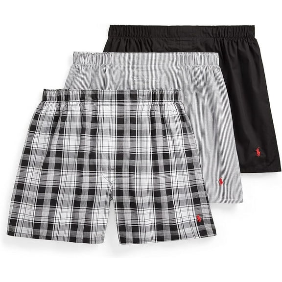 Polo Ralph Lauren Men's Classic Fit Woven Cotton Boxers (3 Pack)