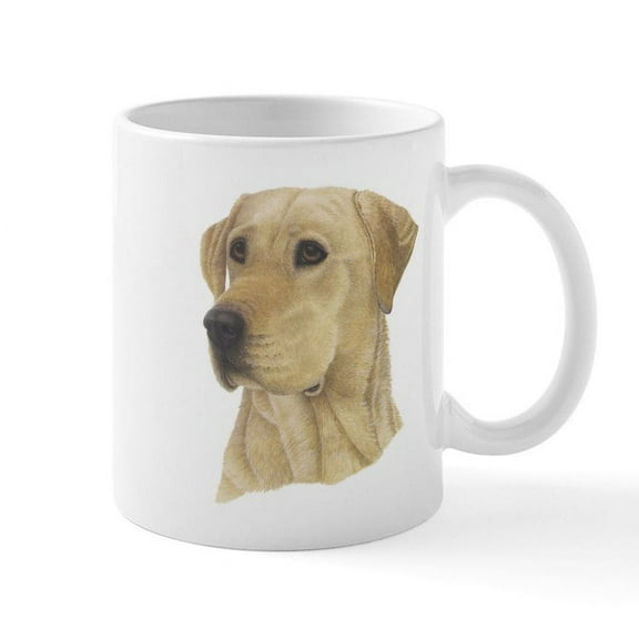 CafePress - Yellow Lab Mugs - 11 oz Ceramic Mug - Novelty Coffee Tea Cup