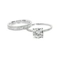 thumbnail image 1 of 2023 Silver Promise Rings Delicate Design 2PCS Set Diamond Fashion Ring Light Luxury High Grade Ring, 1 of 5