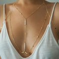 thumbnail image 1 of Cadena de cuerpo de bikini de playa con lentejuelas sexy para mujer, 1 of 2