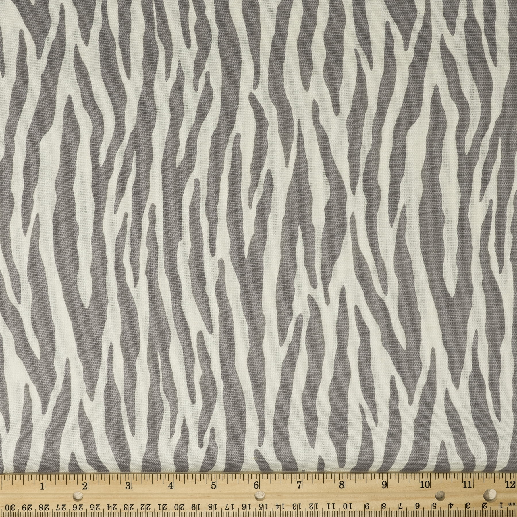 Waverly Inspirations 45' 100% Cotton Scroll Zebra Sewing & Crafting Fabrics, 8 yd By the Bolt, Gray