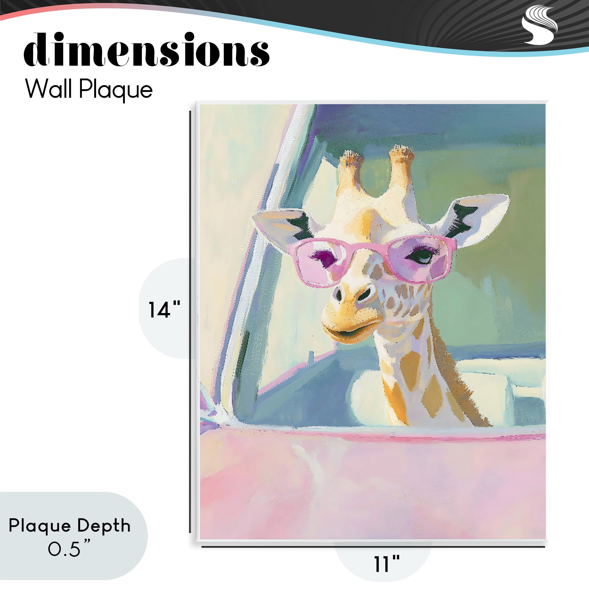 Stupell Industries Giraffe Car Ride Wall Plaque Art, design by The Prints Vibe